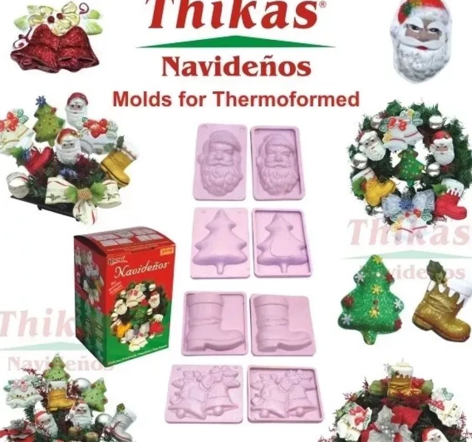 SUPER OFERTA **70%** Thikas Navideños. Moldes para termoformados