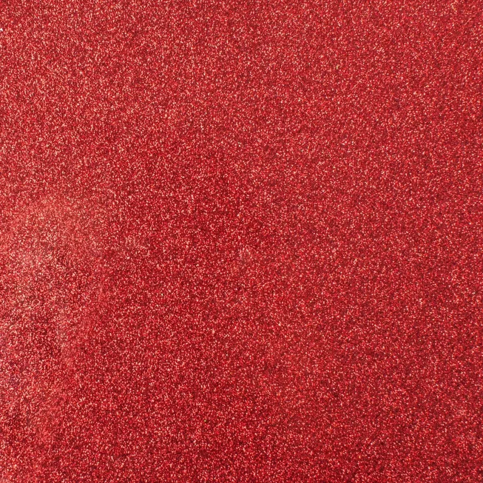 SUPER OFERTA **40%** Vinilo Iron On Termotransferible Glitter Rojo Cricut 30x48cm
