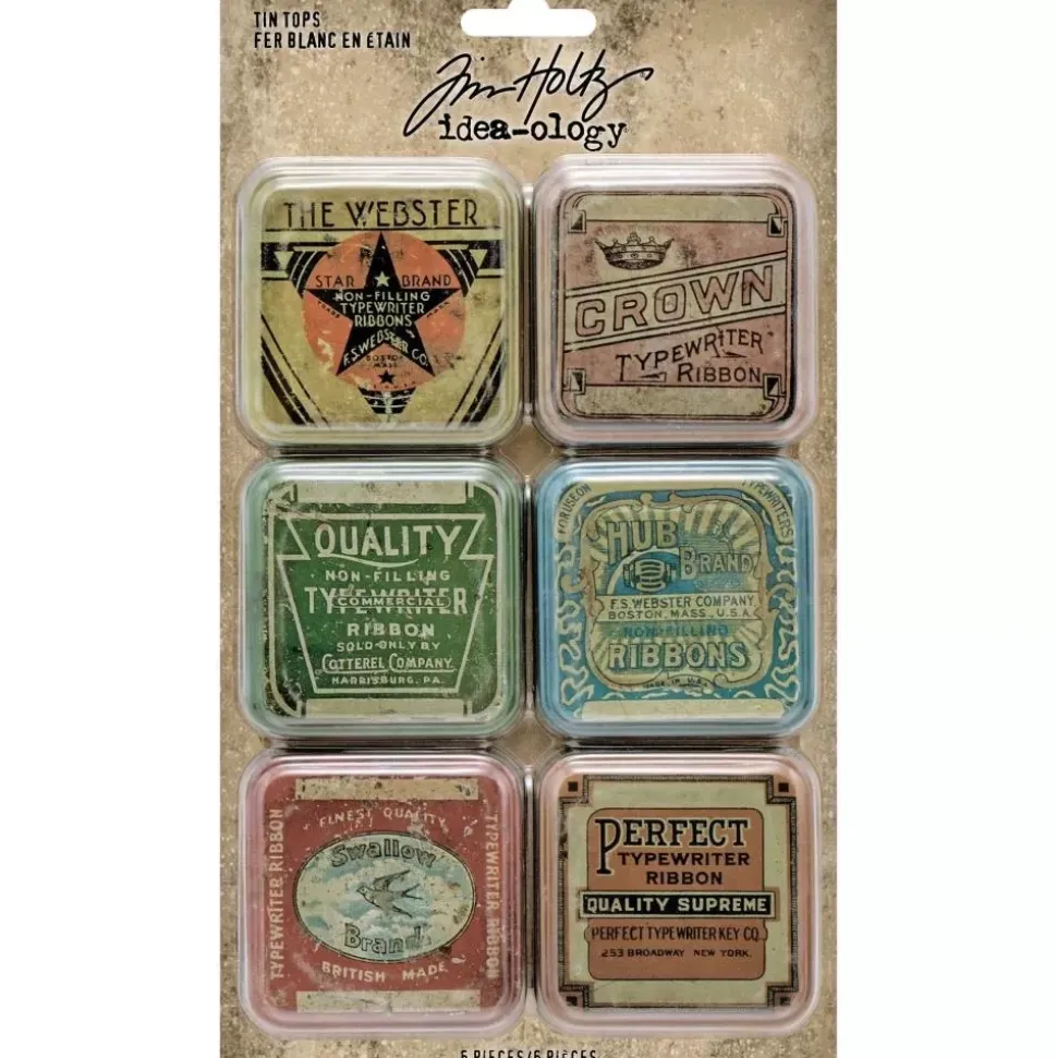 Tapas Metálicas Tin Tops Idea-Ology Tim Holtz