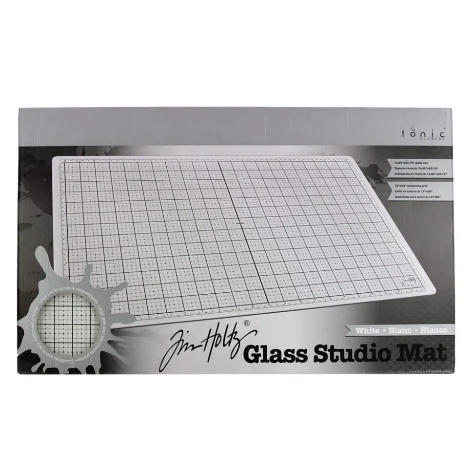 Tapete de vidrio estudio blanco Glass Mat Tim Holtz