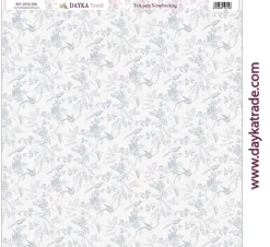 Tela DTXS-958 Aves y Ramas Azul Dayka 30x30cm