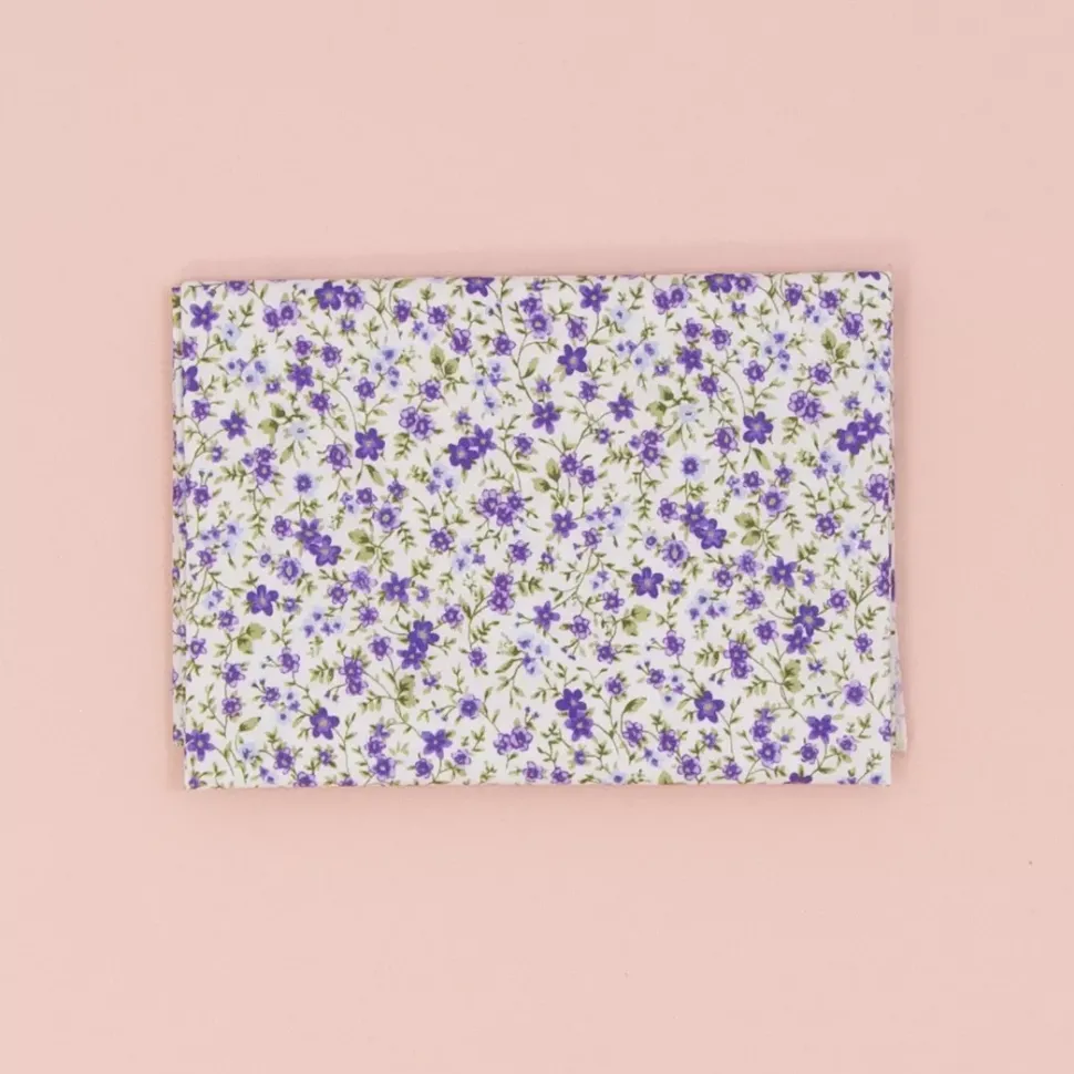 Tela Campo de Flores Violetas Craftelier 50x35cm