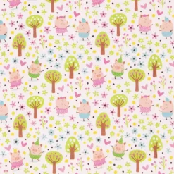 Tela Cerditos en Bosque Verde Craftelier 50x30cm