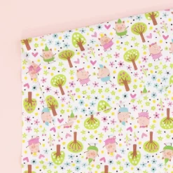 Tela Cerditos en Bosque Verde Craftelier 50x30cm