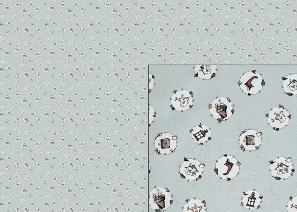 Tela Círculos Un Poblado Mágico El Altillo de los Duendes 50x35cm