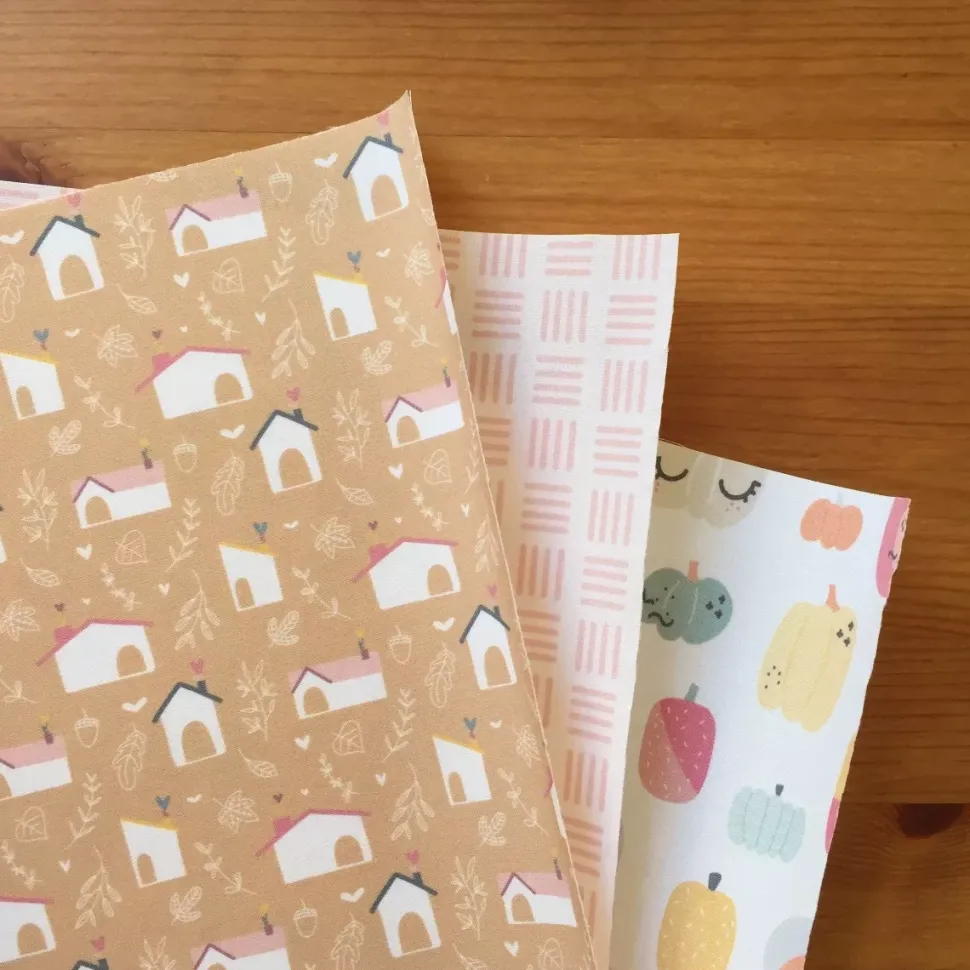 Tela de Encuadernar Calabazas Tamadaba Iriri Estudio 35x50cm