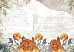 Tela de Encuadernar Flores y Manuscrito The Kingdom of the Elves PapersForYou 70x50cm