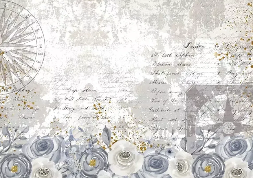 Tela de Encuadernar Rosa de los Vientos The Kingdom of the Elves PapersForYou 70x50cm