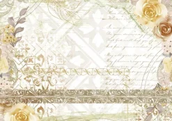 Tela de Encuadernar Rosas Beige The Kingdom of the Elves PapersForYou 70x50cm