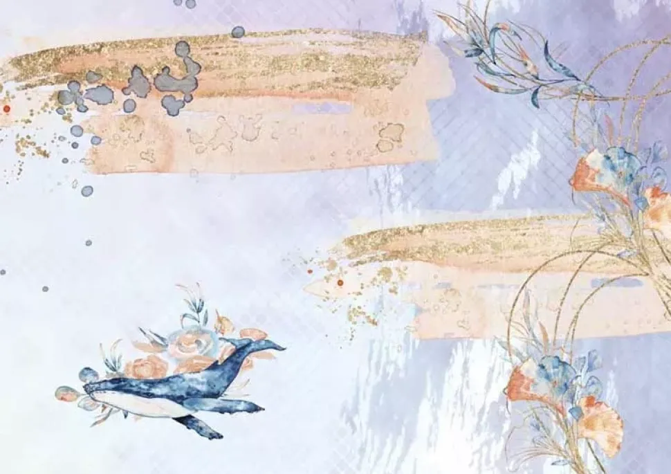 Tela de Encuadernar Sea Whale PapersForYou 70x50cm