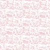 Tela de Encuadernar Toile de Jouy Rosa Bebé PapersForYou 70x50cm