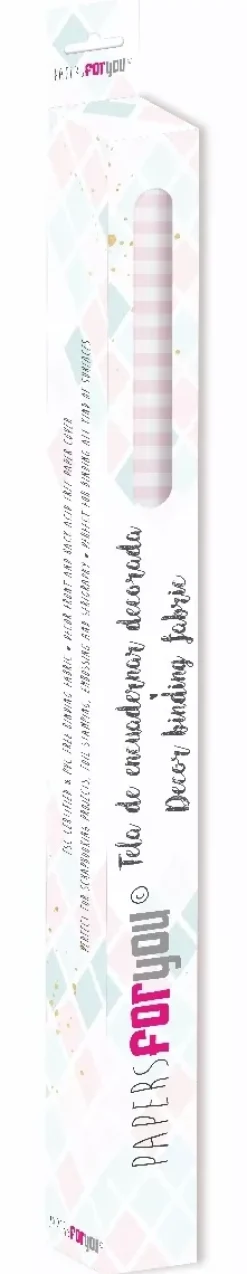 Tela de Encuadernar Vichy Rosa Bebé PapersForYou 70x50cm