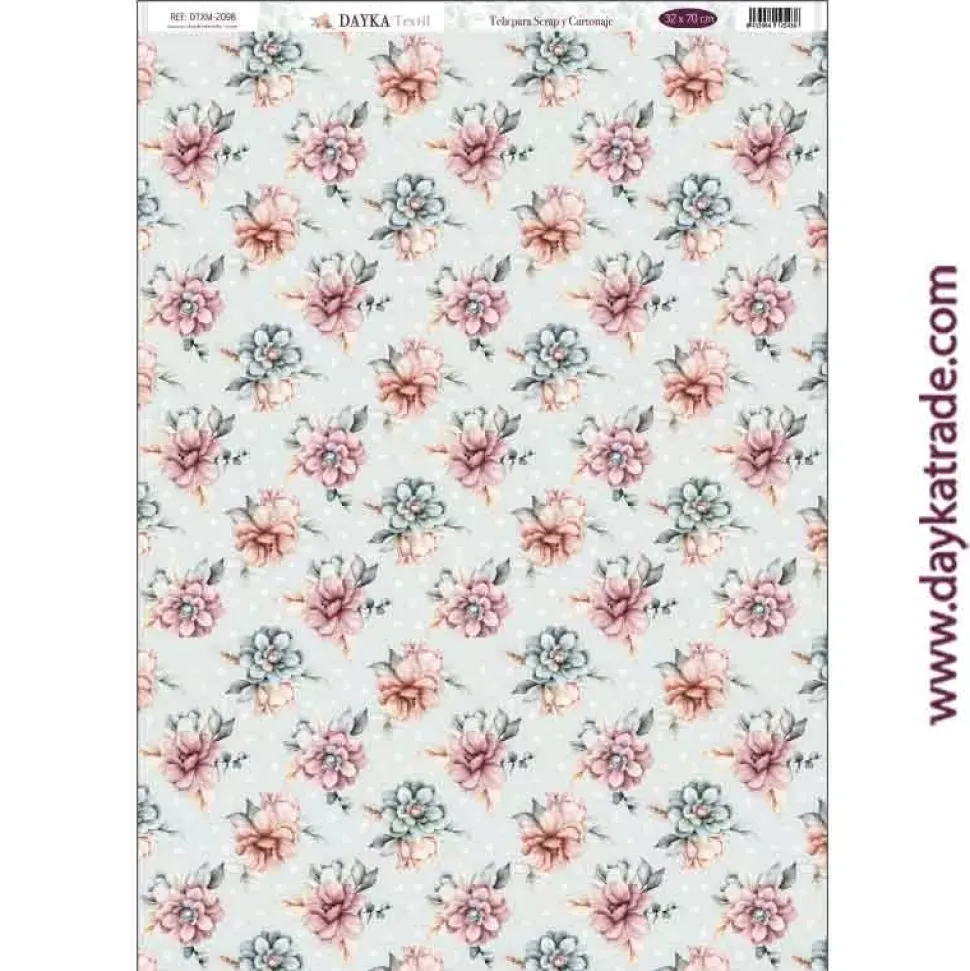 Tela DTXM-2098 Flores En Comunión con la Naturaleza 32x70cm