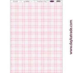 Tela DTXM-2085 Patrón Cuadros Rosas Puro Amor Rosas Dayka 30X70cm