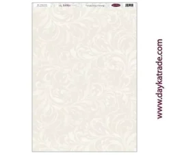 Tela DTXM-2031 Patrón Fondo Floral Beige Bendiciones Dayka 33x70cm