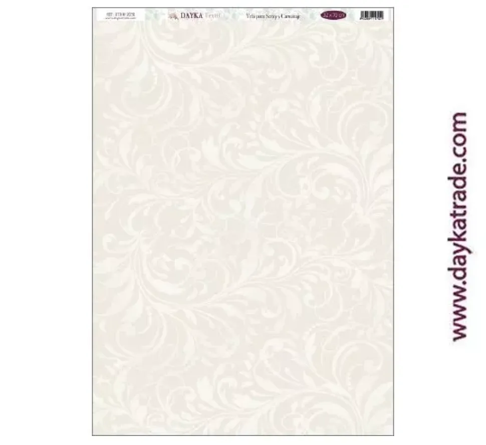 Tela DTXM-2031 Patrón Fondo Floral Beige Bendiciones Dayka 33x70cm