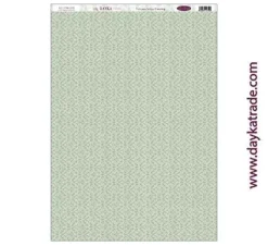 Tela DTXM-2035 Patrón Fondo Geométrico Verde Bendiciones Dayka 33x70cm