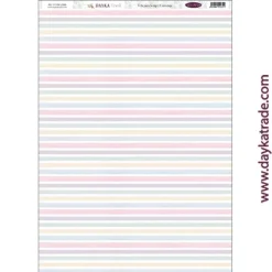 Tela DTXM-2086 Rayas colores Puro Amor Rosas Dayka 33x70cm