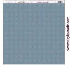 Tela DTXS-1004 Azul Marino Con Puntos Marrones Hoy Es Mi Día Niño Dayka 30x30cm