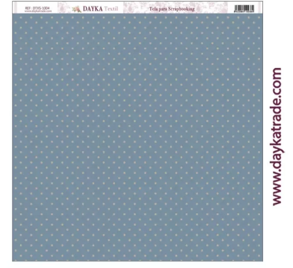 Tela DTXS-1004 Azul Marino Con Puntos Marrones Hoy Es Mi Día Niño Dayka 30x30cm