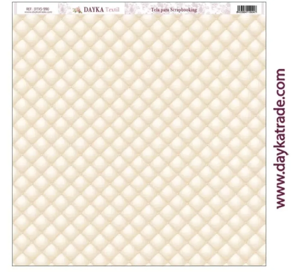 Tela DTXS-990 Capitoné Beige Hoy Es Mi Día Niña Dayka 30x30cm