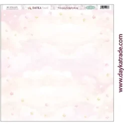 Tela DTXS-1075 Cielo Rosa Puro Amor Rosas Dayka 30X30cm