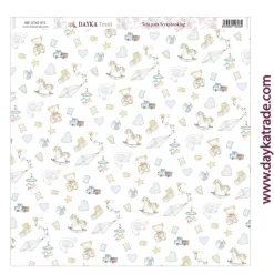 Tela DTXS-975 Dots Ha Nacido una Estrella Niña/Niño Dayka 30x30cm