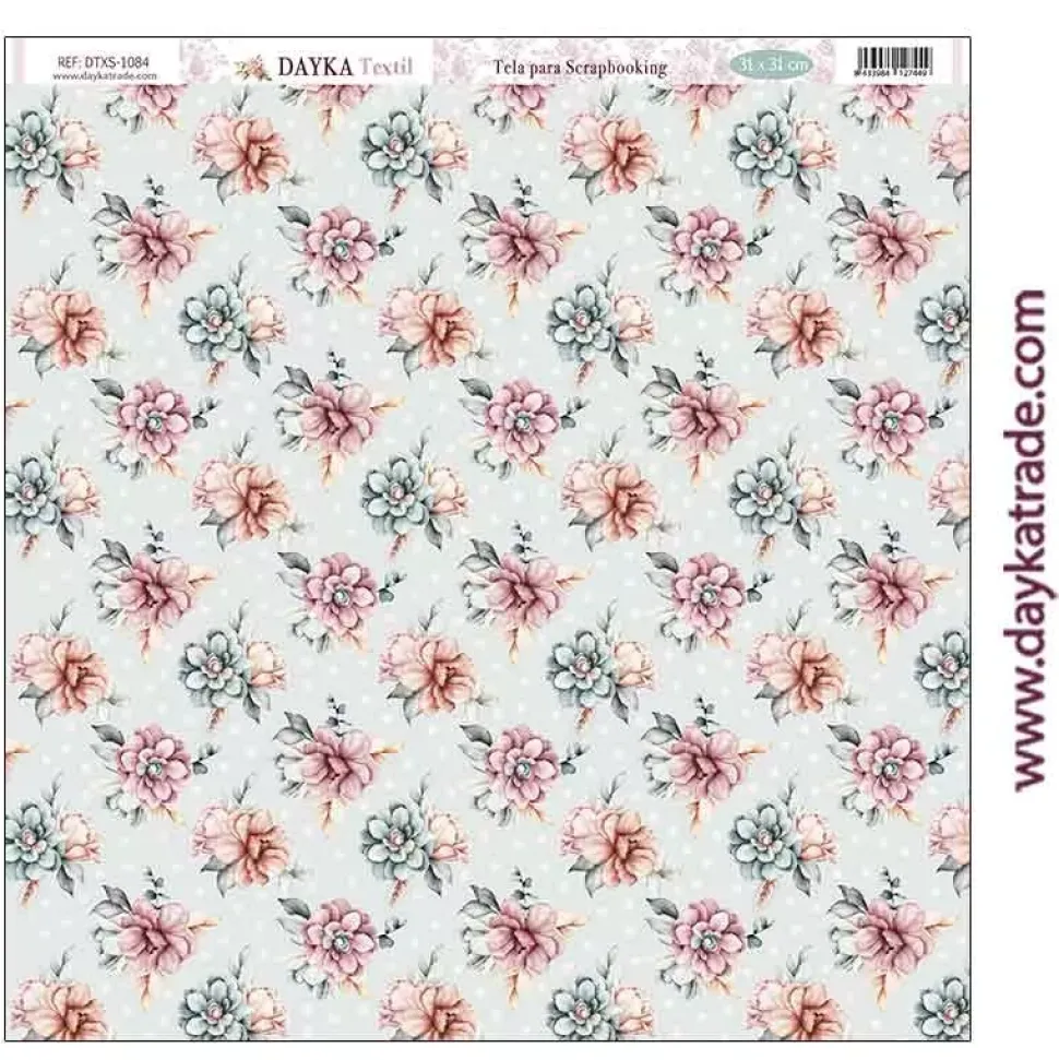 Tela DTXS-1084 Flores En Comunión con la Naturaleza 30x30cm