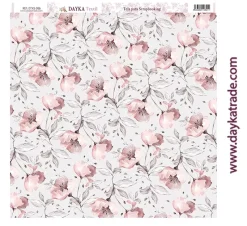 Tela DTXS-986 Flores Vintage Empolvado Dayka 30x30cm