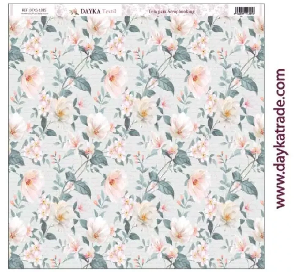 Tela DTXS-1015 Fondo Flores Dayka 30x30cm