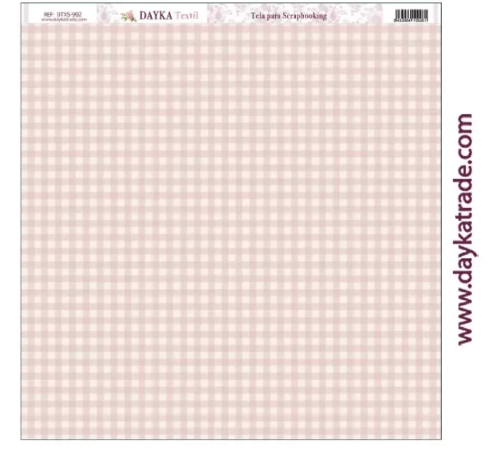 Tela DTXS-992 Vichy Rosa Hoy Es Mi Día Niña Dayka 30x30cm