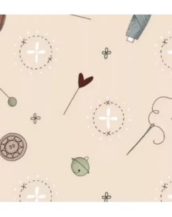 Tela Elementos de Costura Los Pespuntes de Ofelia El Altillo de los Duendes 50x35cm