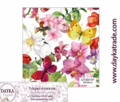 Tela para Decoración #11 Flores de colores 50x100cm. Dayka