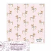 Tela para Decoración #23 Caballitos carrusel rosa 50X100cm. Dayka
