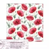 Tela para Decoración #21 Flores amapolas rojas 50x100cm. Dayka