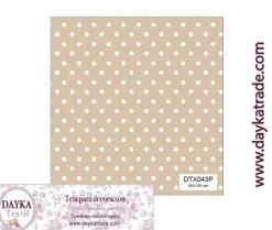 Tela para Decoración #43 Lunares fondo beige 50x100cm. Dayka