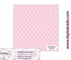 Tela para Decoración #10 Puntos o topos rosas 50x100cm. Dayka
