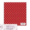 Tela para Decoración #22 Puntos o topos rojos 50x100cm. Dayka