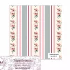 Tela para Decoración #40 Rayas con flores 50x100cm. Dayka