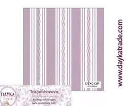 Tela para Decoración #13 Rayas moradas 50x100cm. Dayka