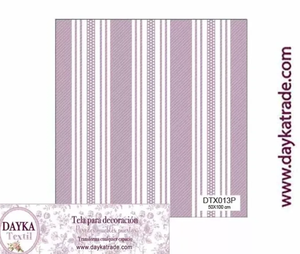 Tela para Decoración #13 Rayas moradas 50x100cm. Dayka