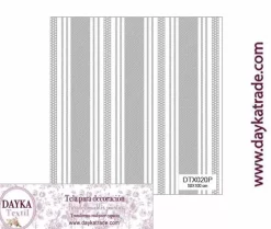 Tela para Decoración #20 Rayas grises y blancas 50x100cm. Dayka