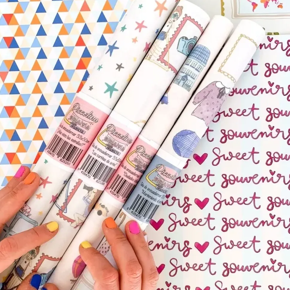 Tela Para Encuadernar ¿Has Visto las Estrellas? Piccolina Brava Culo Inquieto My Sweet Valentine 50x35cm