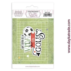 Tela para scrapbooking y cartonaje II Pasión por el Fútbol Dayka 12x17cm