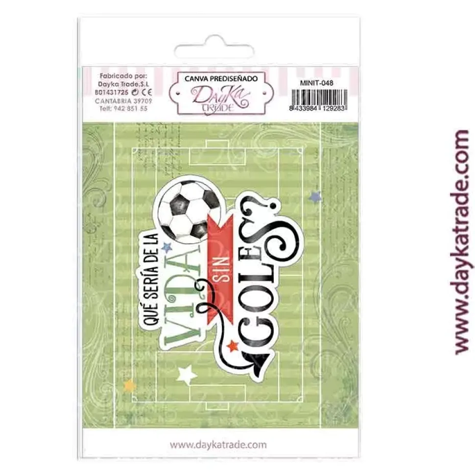 Tela para scrapbooking y cartonaje II Pasión por el Fútbol Dayka 12x17cm