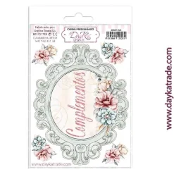 Tela para Scrapbooking y Cartonaje Marco Accesorios y Flores 12x17cm