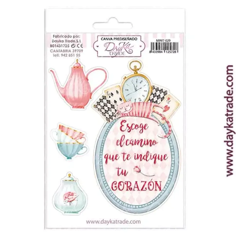 Tela para scrapbooking y cartonaje frase Alicia Dayka