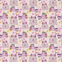 Tela Unicornios y Castillos Craftelier 50x30cm