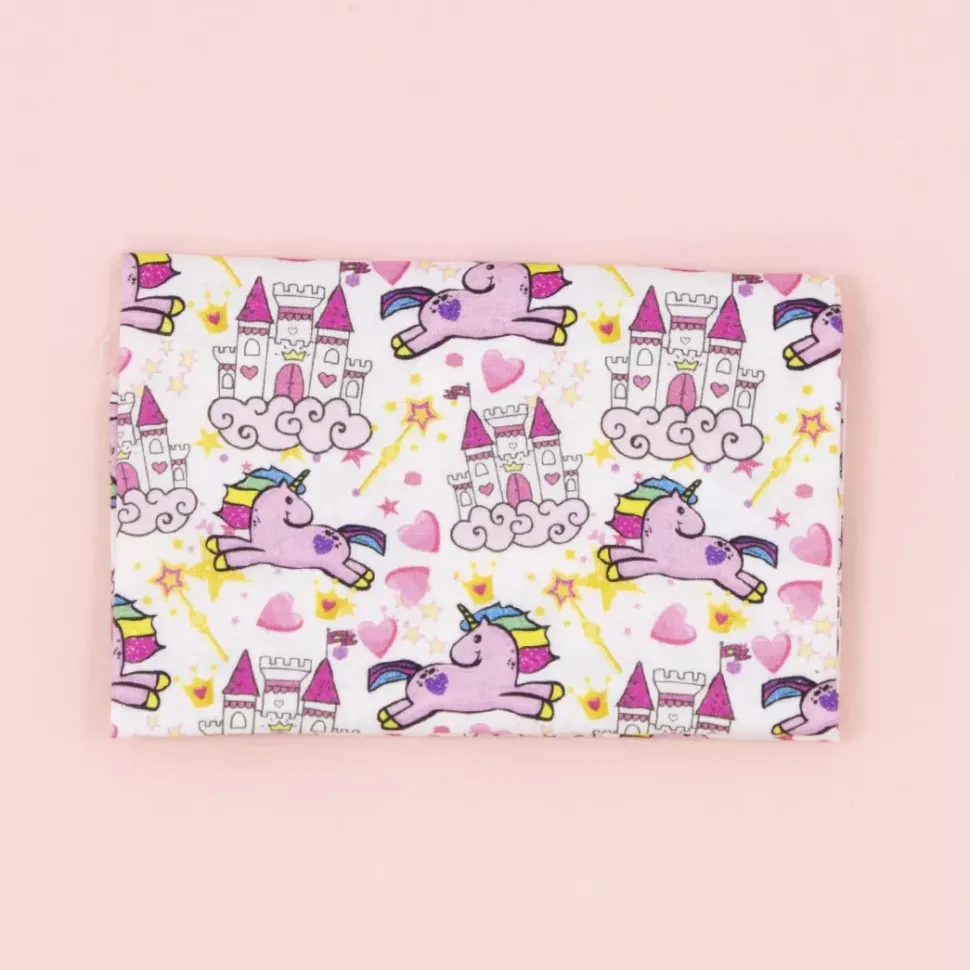 Tela Unicornios y Castillos Craftelier 50x30cm