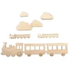 Trenes y Nubes de madera Rayher